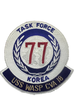 #ad US Navy Korea Task Force 77 USS Wasp CVA 18 patch $10.50