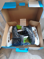 Bauer XLS Senior Ice Hockey Skates Size 6.0 Width R Black/Grey/Green/White