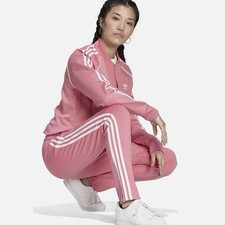Adidas Prime Blue Made 3 Stripe 2 Piece Pink Track Suit Women  s Size Small EUC