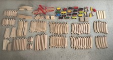 Wooden Track Brio Compatible w/ Accessories Bldgs. 127 pieces/ components