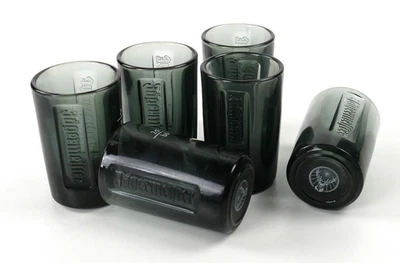 6 x Jägermeister Shot Glas Stamper Likör Pinnchen Hirschlogo Relief Gläser 9475