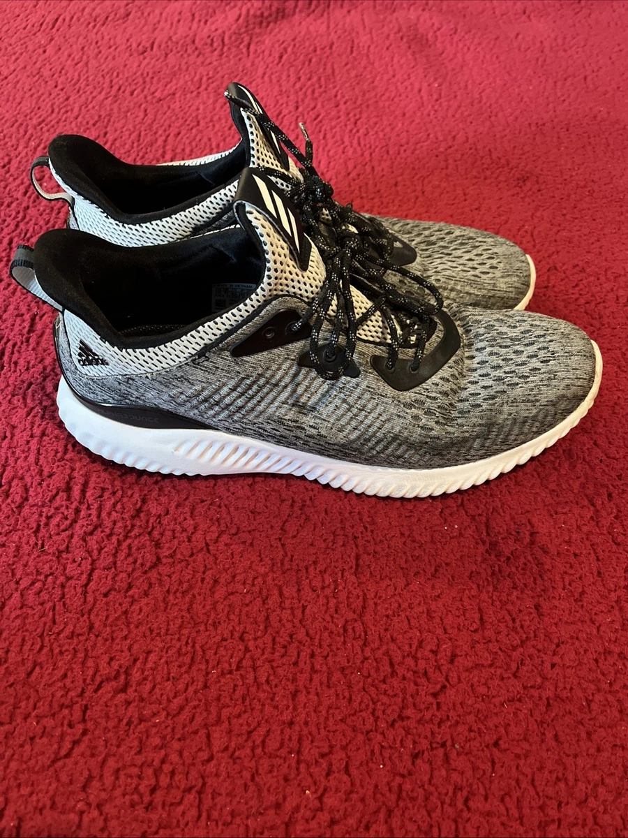 adidas gazelle silver green womens adidas Alphabounce Core Black Carbon Gold Trainers main image 0