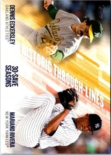 2019 Topps Historic Through-Lines Mariano Rivera/Dennis Eckersley Baseball Card