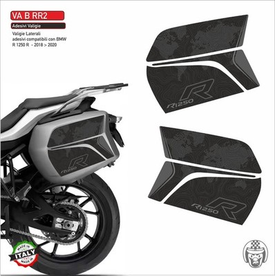 Schutzaufkleber Set Für Seitenkoffer Kompatibel Mit BMW R 1250 R Black RR2