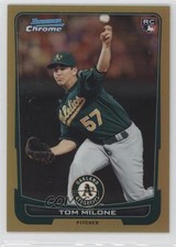 2012 Bowman Chrome Gold Refractor 37/50 Tommy Milone Tom Milone #196 b9e