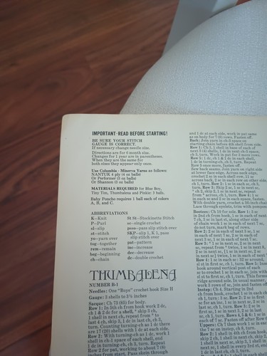 1974 Babies Poncho Columbia Minerva Knitting Crochet Leaflet 2523 + Bonus - Picture 3 of 6