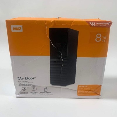 New Western Digital WD External My Book 8TB HDD WDBBGB0080HBK-NEWM