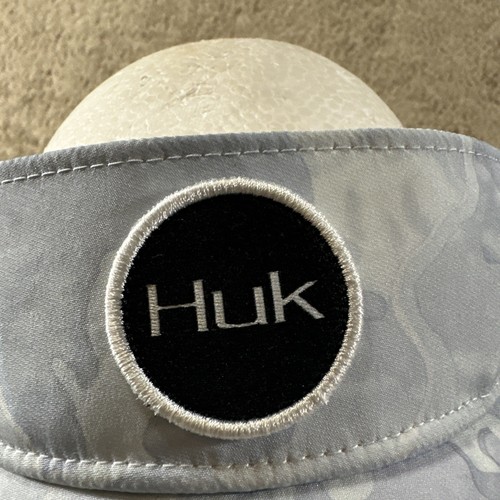 Huk Visor Hat Cap Mens Blue White Camo Strapback Performance Fishing Outdoors - Picture 5 of 9