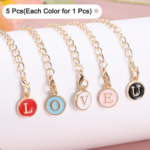 5 Stck. W Buchstabe Charm Zubehör für Becher mit Griff, 5 Farben - Bild 3 von 7