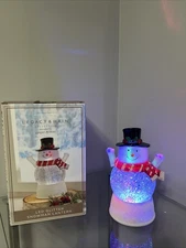 Legacy & Main Snowman LED Glitter Snowman Lantern Brand New 7" Tall