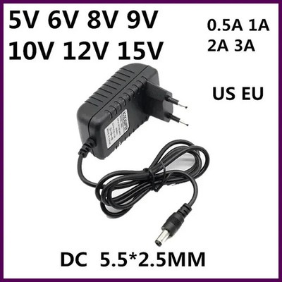 AC 110-240V DC 5V 6V 8V 9V 10V 12V 15V 0.5A 1A 2A 3A Universal Power Adapter Sup