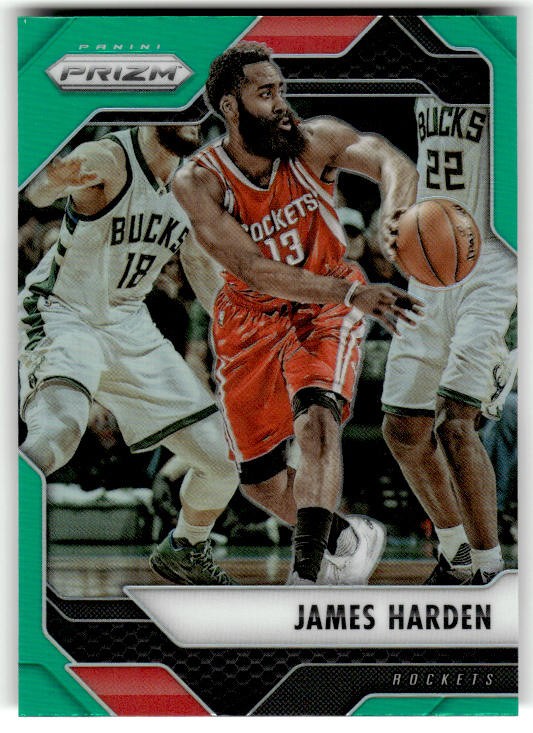 2016-17 Panini Prizm Green Prizms James Harden #221 Houston Rockets