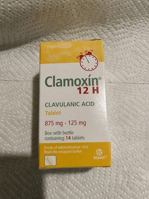 Clamoxin 14 Tablets Sore Throat Cold & Flu Fever Body Ache