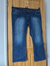 Falmer Heritage Matalan "The Slouch" Jeans Size 18 Blue Denim Straight Leg