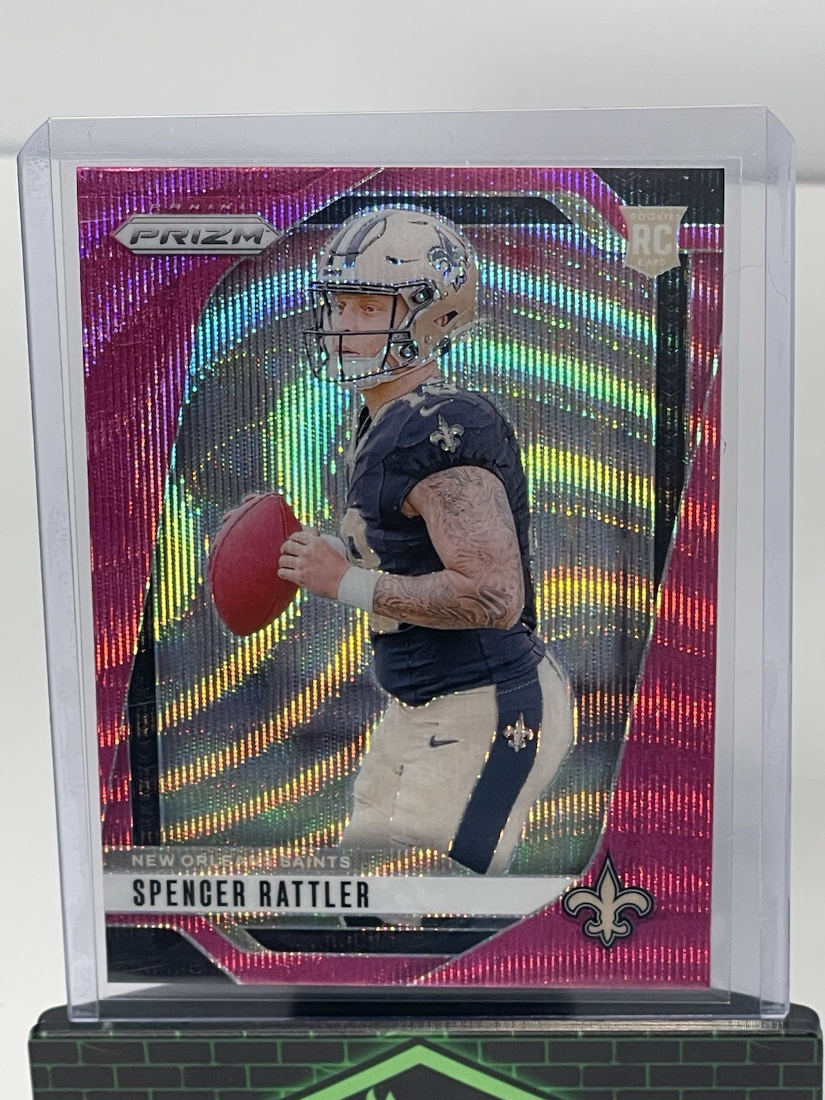2024 Panini Prizm - Rookies Spencer Rattler #388 Pink Wave Prizm (RC)