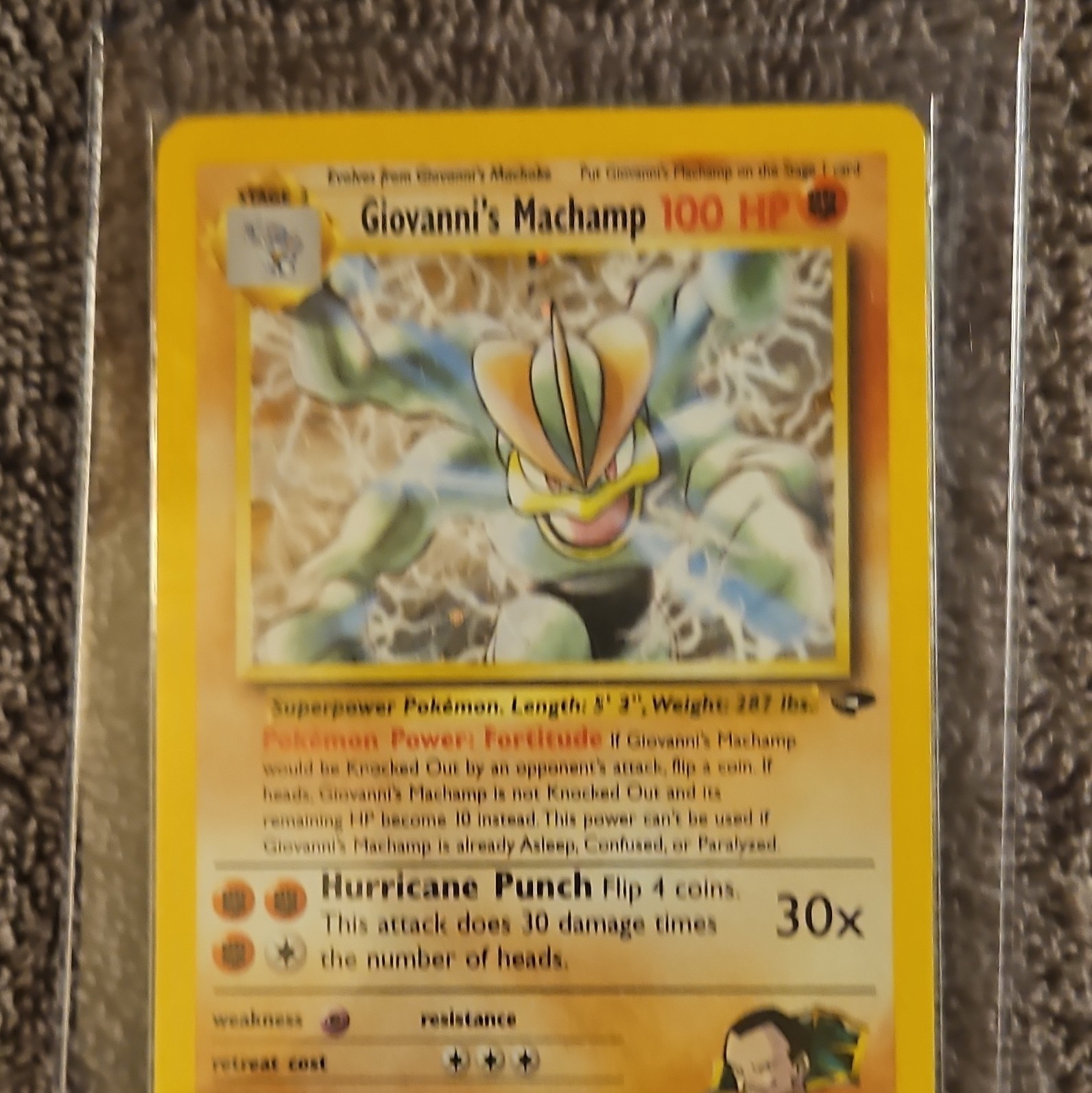 Pokemon TCG Gym Challenge Giovanni's Machamp Holo Rare 6/132 English 2000