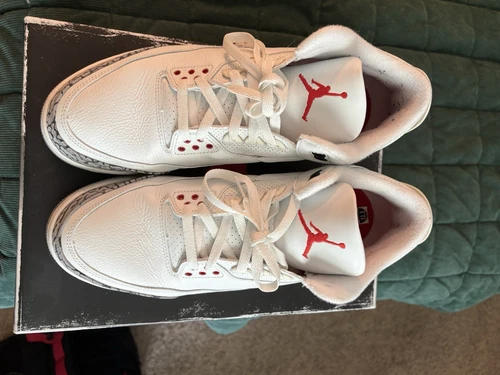 Size 12.5 - Jordan 3 Retro Mid White Cement Reimagined