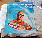 Vintage 1986 Max Headroom Coke Coca-Cola 14x17 Poster Catch The Wave NOS Ocean