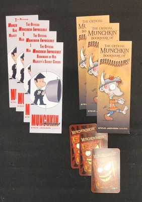 Munchkin Promo LOT Bookmark Munchkinomicon Webcam Cards Limited Edition - P56