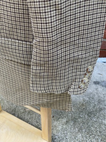 Polo Ralph Lauren Corneliani Classic Brown Flax POW Plaid Sportcoat 3 by 2 US41R - Picture 6 of 11
