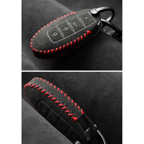 Full Suede Covered Key Fob Remote Protector Holder Cover Case For Infiniti FX35 - Picture 9 of 10