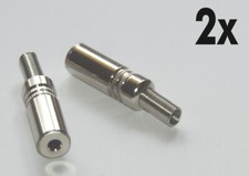 2 x Metal Jack Couplers 3.5mm Mono - Jack Jack Coupler