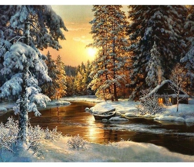Paint By Numbers Adults Sunset River DIY Painting Kit 40x50CM Canvas Paint By Numbers Adults Sunset River DIY Painting Kit 40x50CM Canvas