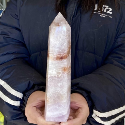 1.64LB Natural amethyst agate crystal obelisk Shi Ying crystal energy column - 第 4/15 張圖片