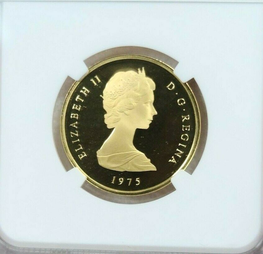 1975 TURKS & CAICOS GOLD 100 CROWNS AGE OF EXPLORATION NGC