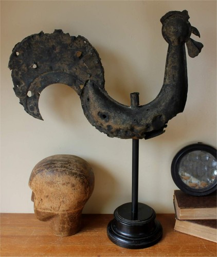 18th Century Copper Cockerel Rooster Weathervane. Antique Rustic Coq Du Clocher - Picture 24 of 24