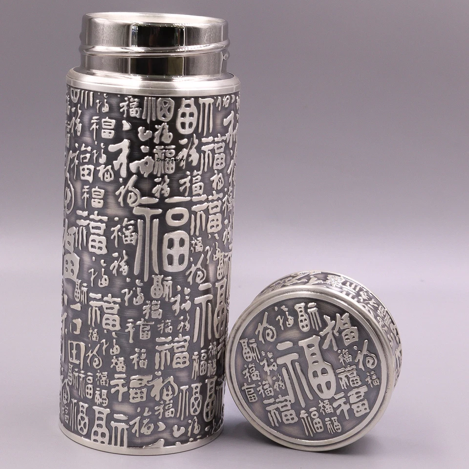 Pure S999 Fine Silver Trinkbecher Healthy All Bless Trinkflasche 75g 5,5in - Bild 2 von 4