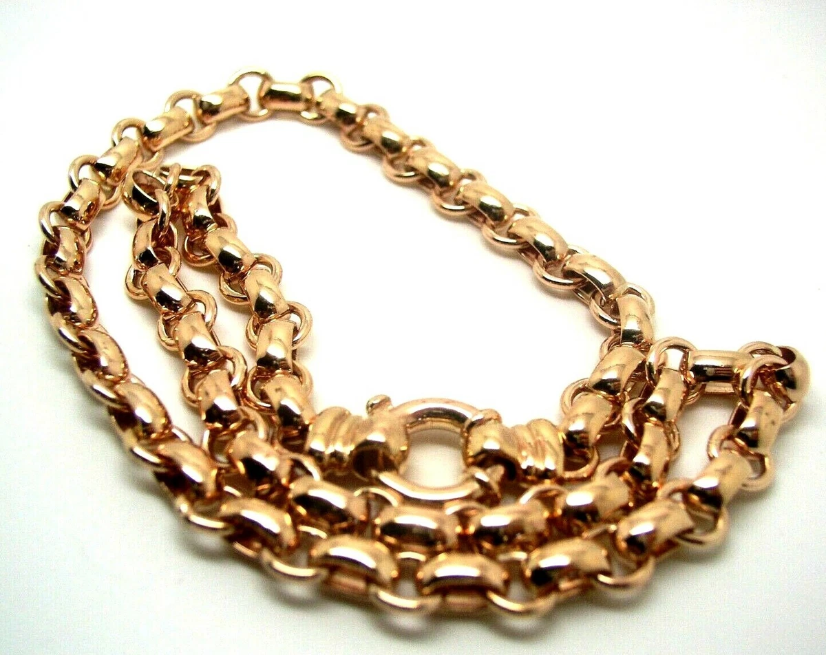Rose gold belcher chain necklace deals