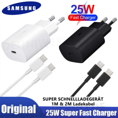 Original Samsung Super Schnellladegerät 25W USB-C kabel Galaxy S23 S24 S25 Ultra