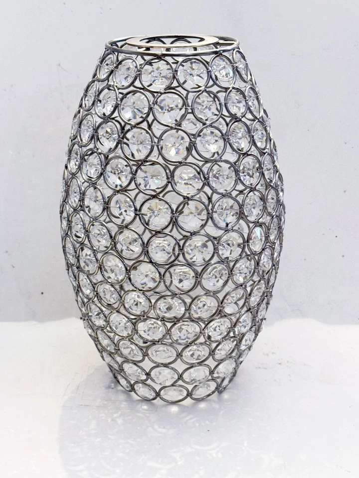 Westinghouse 10” Crystal Jewel Beads Oval Shade Chrome Pendant Shade - Image 2 of 4