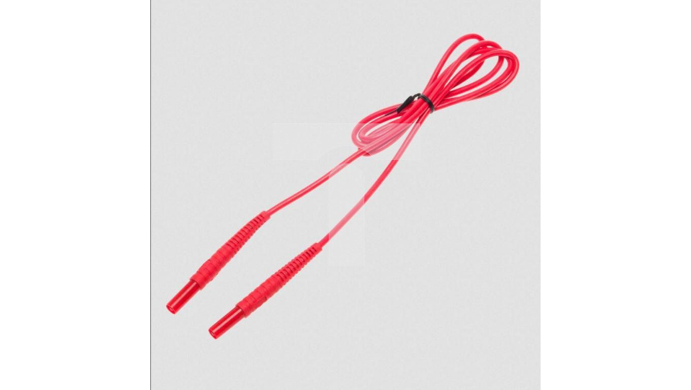 Red cable 2.5m2 1.2m 1kV banana plugs WAPRZ1X2REBB2X5 /T2UK