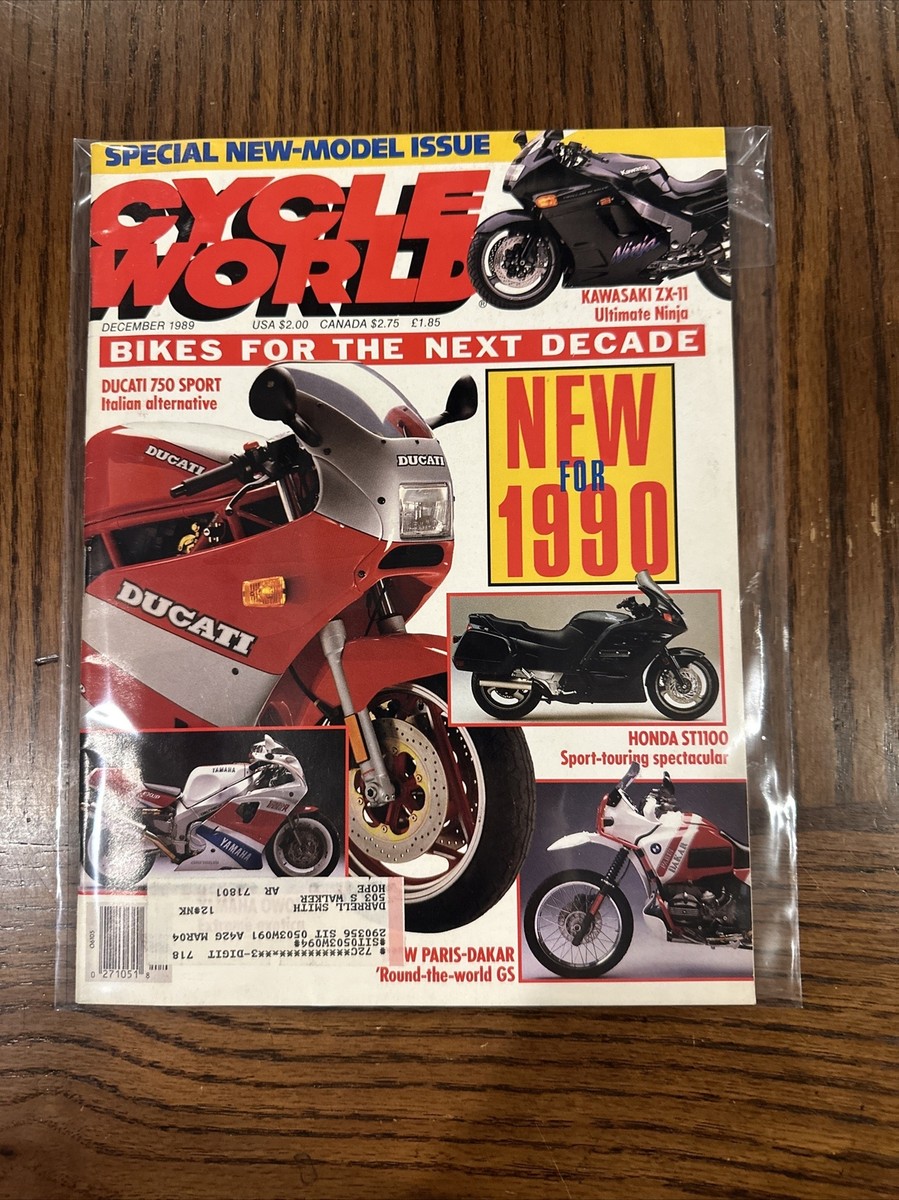 Cycle World Magazine DEC 1989 - PETER EGAN - DUCATI 750 SPORT | eBay