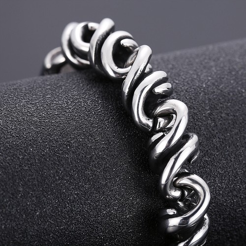 13mm 9'' Stainless Steel Casting Link Chain Bracelet Bangle For Men 115g Heavy - Picture 8 of 10