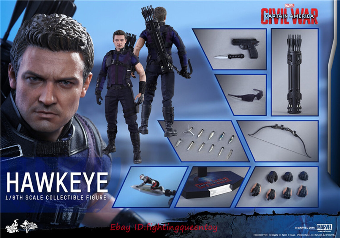Hot Toys MMS358 1/6 Captain America- Civil War Hawkeye 3.0 Figure