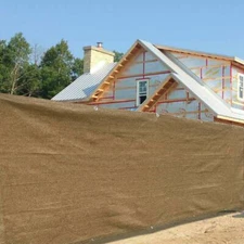 5ft Tall Balcony Fence Windscreen Privacy Screen Shade Cover Garden Pool Walnut