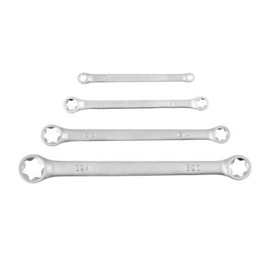 4 pcs Torx Ring Spanner Wrench Set E6 E8 E10 E12 E14 E18 E20 E24 HT1W590 Hogert