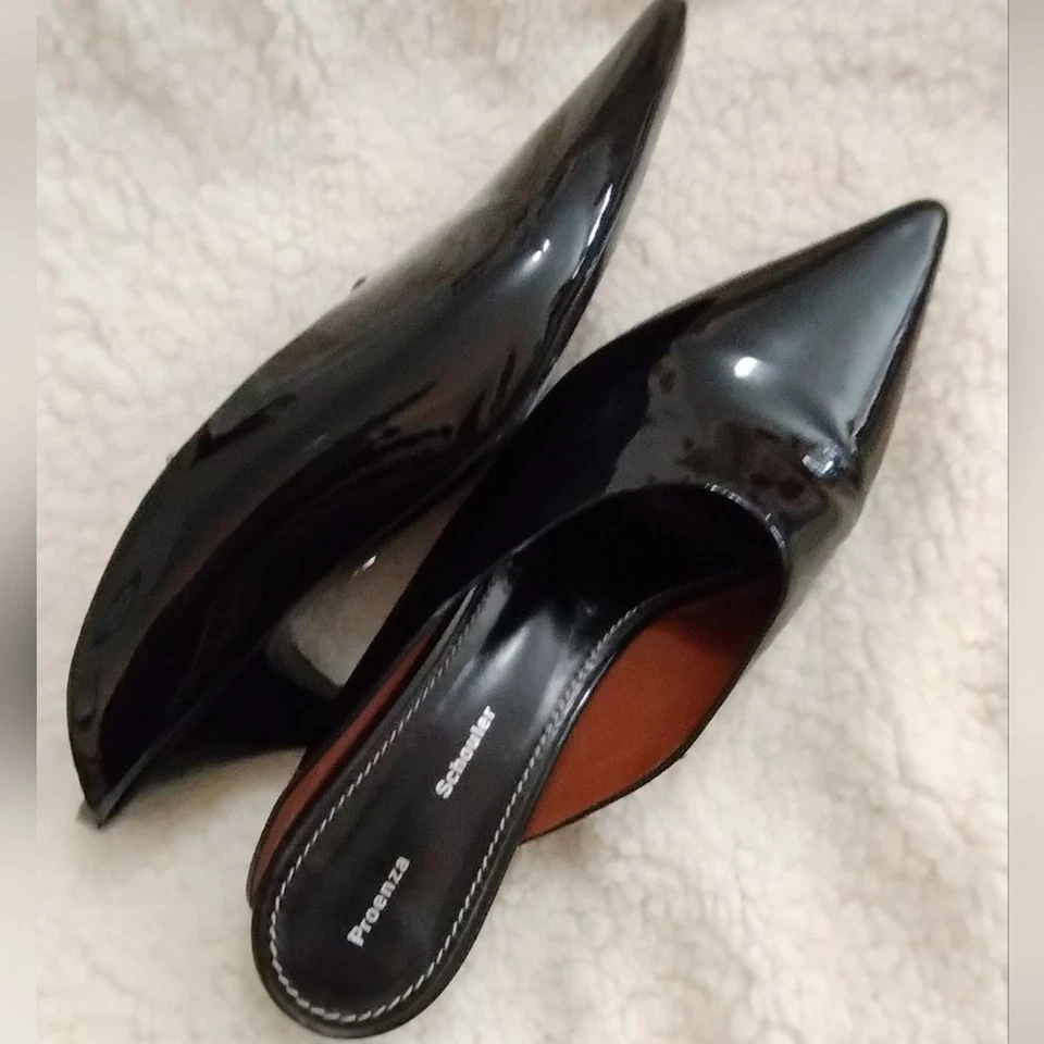 Tacón de gatito de charol negro PROENZA SCHOULER talla 40