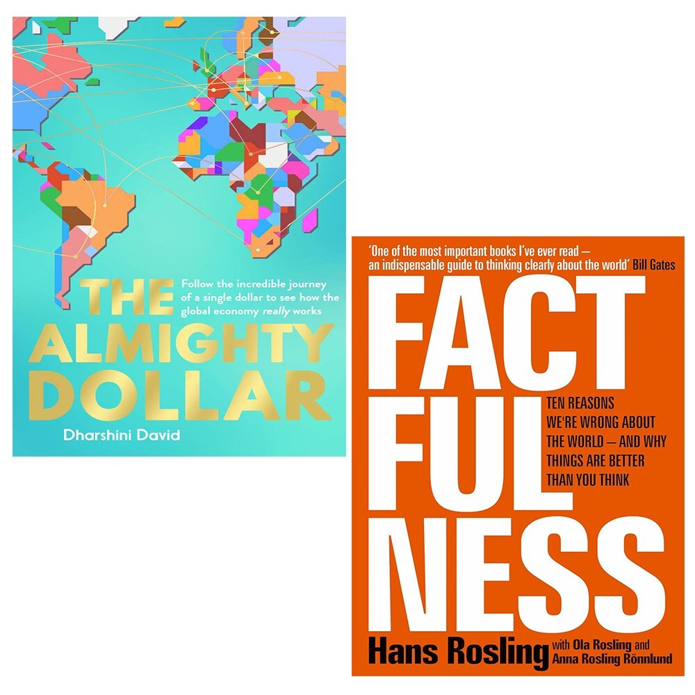 Almighty Dollar Dharshini David, Factfulness Hans Rosling (HB) 2 Books Set