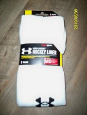 NEUF ! CHAUSSETTES DOUBLURES DE HOCKEY UNDER ARMOUR, HOMME MOYEN, ÉQUIPEMENT THERMIQUE !