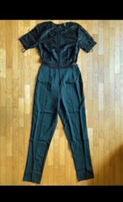 Catsuit In Pizzo E Rete Fishnet Lungo Da Donna - Babydoll Senza Cavallo E Schienale Aperto