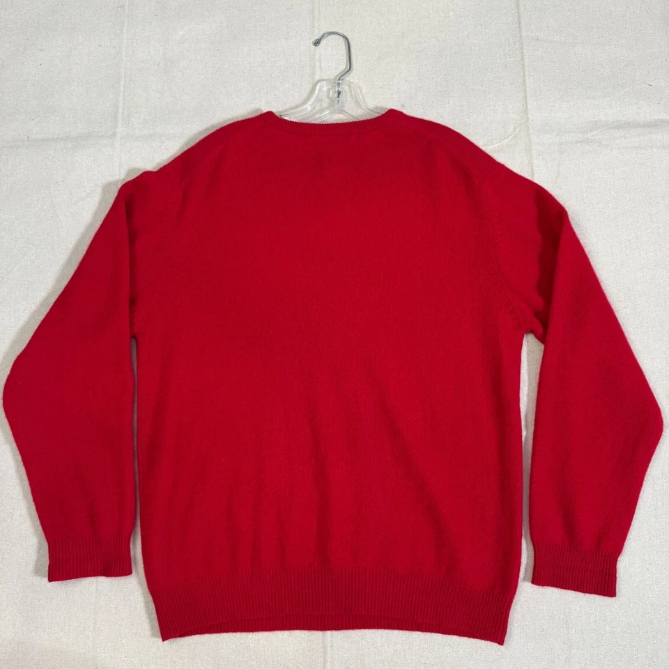 Suéter Pullover Norm Thompson Rojo 100% Cachemira Cuello Redondo M Foto 2 de 4
