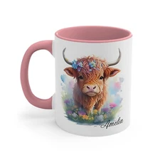 Cow Mug Highland Cow Mug gift Cow Lovers Personalised Farm Animal Mug Christmas