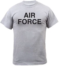 US Air Force T-Shirt Vintage GREY PT Gym Workout USAF Reserve Physical Training