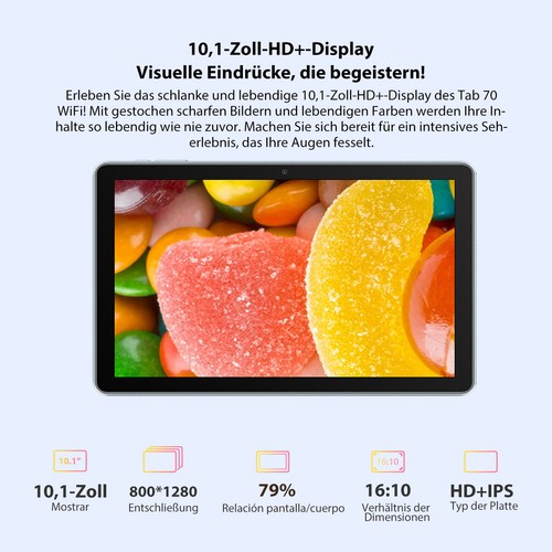 Blackview Tab 70 WiFi 10.1" Tablet Android 6GB+64GB 6580mAh WiFi 6 Bluetooth 5.0 - Bild 12 von 13