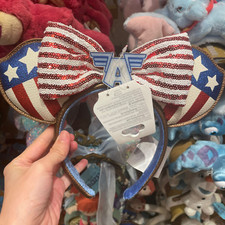 2025 Authentic Hongkong Disney Captain America Minnie Ear Headband for Adults