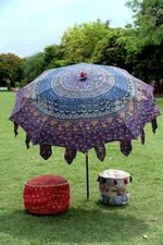Indian Garden Sunshade Mandala Outer Sunshade Umbrella For Summer